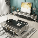 Trueliving Royal White Coffee Table with drawer Living Room H 14 x W 33 x D 33